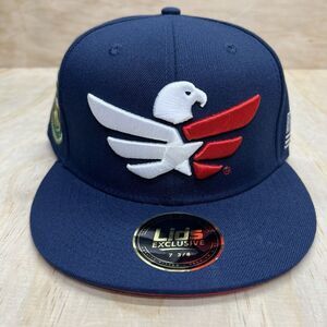 NEW 7 3/8 Team RWB Veterans Lids Urban Subdued Fitted Hat Cap Blue USA Flag